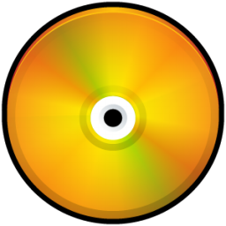 CD Colored Orange Icon 256x256 png